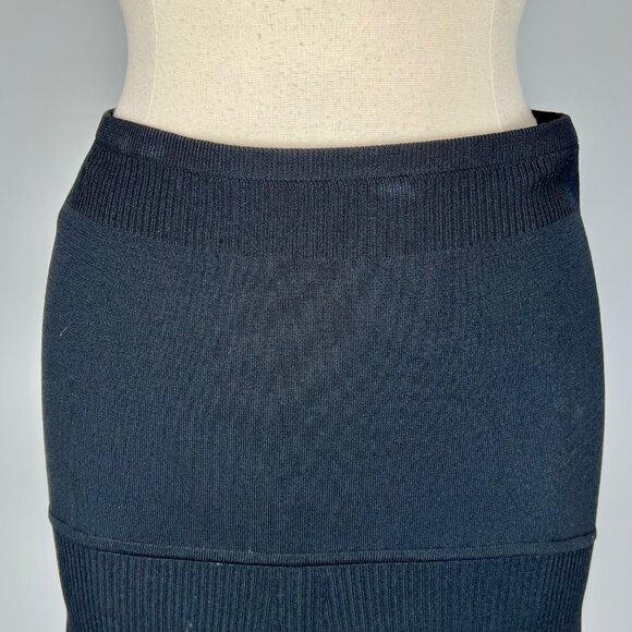Anteprima Womens Black Knit Skirt Knee Length Stretch Pull On size 40 Medium - Picture 2 of 7